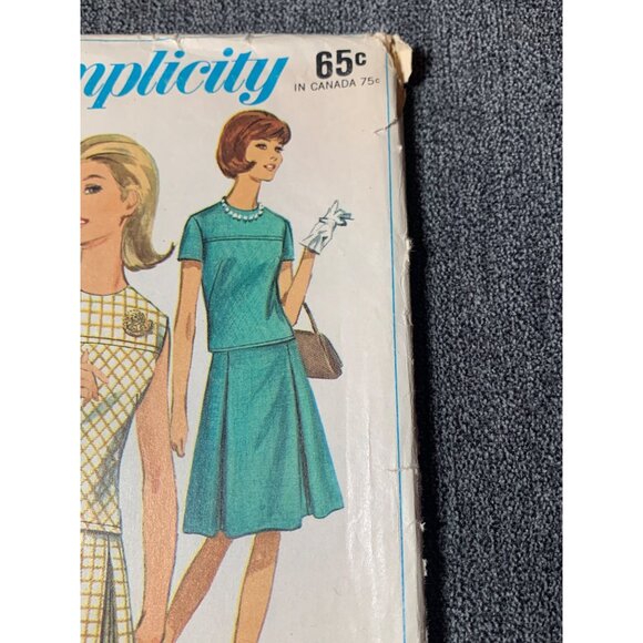 Simplicity Misses Two piece Dress Sewing Pattern sz 14 6495 - uncut - Picture 10 of 11